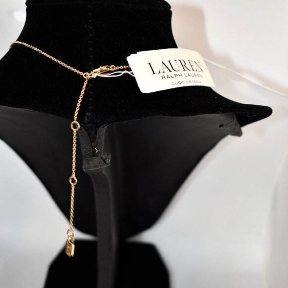 Lauren Ralph Lauren 16" GOLD Solitaire #14N00759 NWT  THIS CHAIN IS GOLD - IT LO - Picture 3 of 4